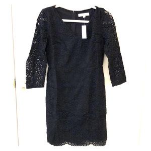 BNWT Ann Taylor LOFT Black Lace Dress Sz 2